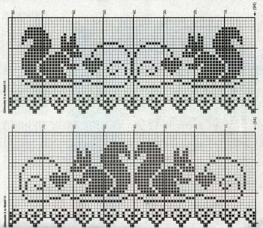 Филейное вязание крючком схемы