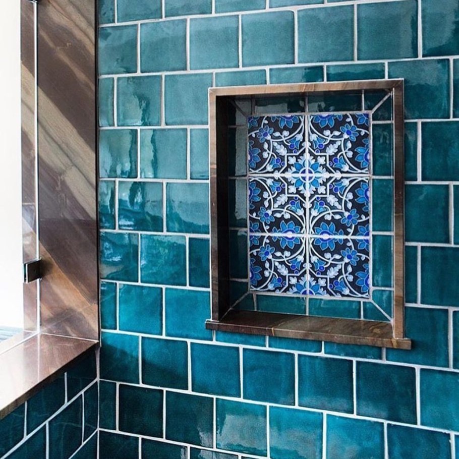 Дизайнерская плитка ручной работы в интерьере