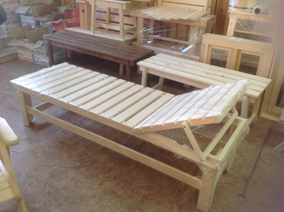 Лежак для бани деревянный