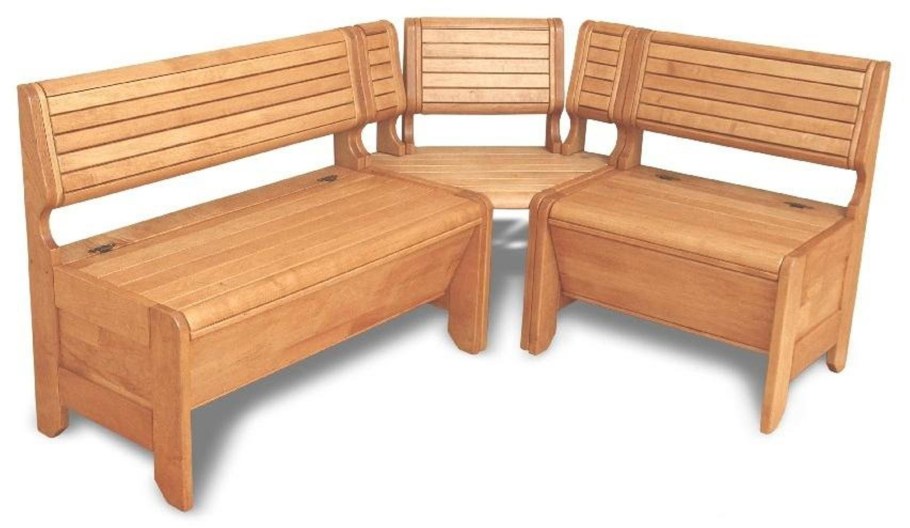 Деревянная угловая скамейка