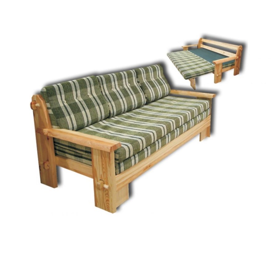 Диван кровать Скандинавия 3-местный из сосны