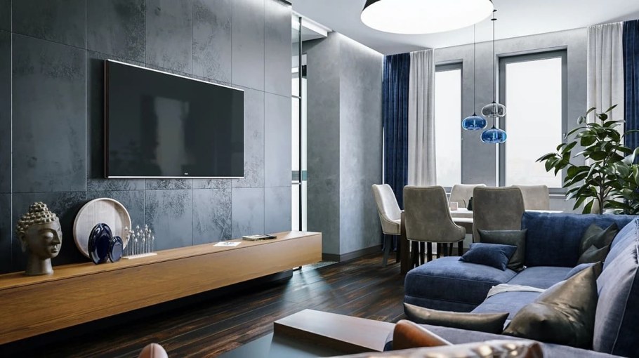 Современные гостиные 2020