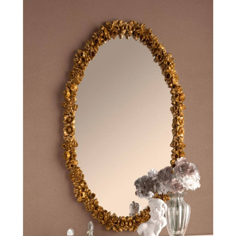 Зеркало овальное Италия резное