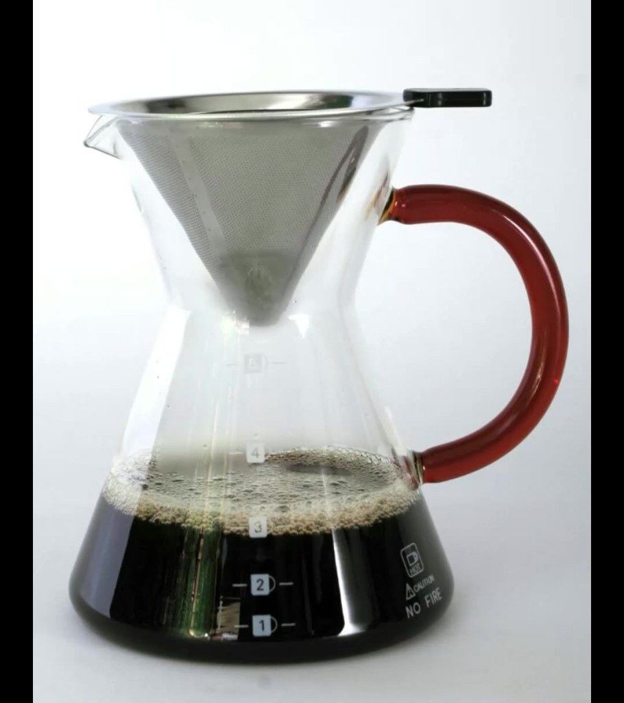 Стеклянная кофеварка необычной формы