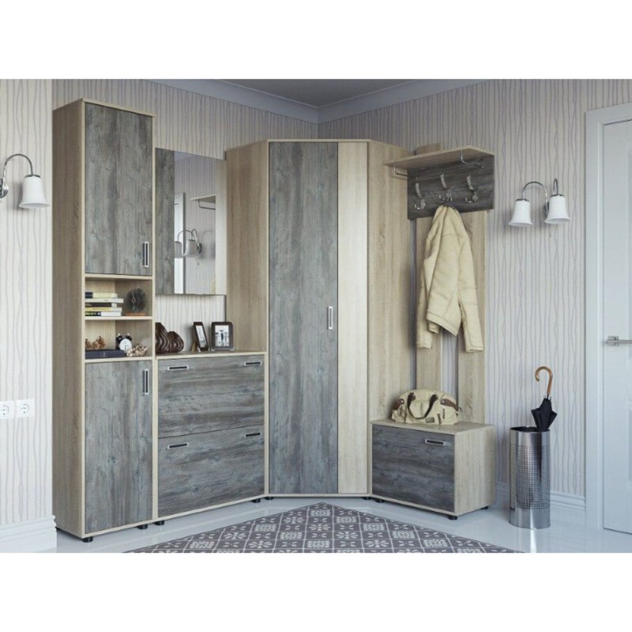 Обувница визит 1 дуб сонома/сосна Джексон