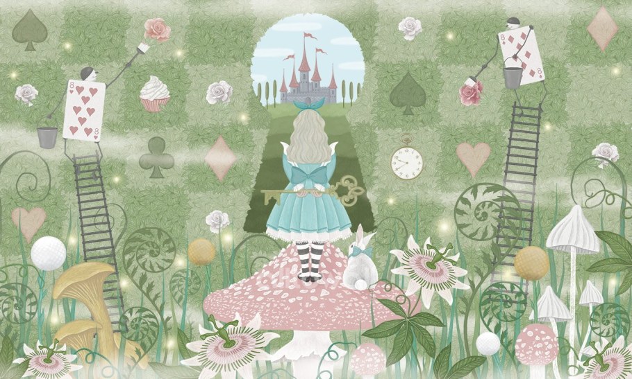 Обложка в стиле Алиса в стране чудес