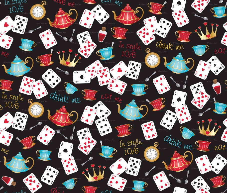 Принт Алиса в стране чудес