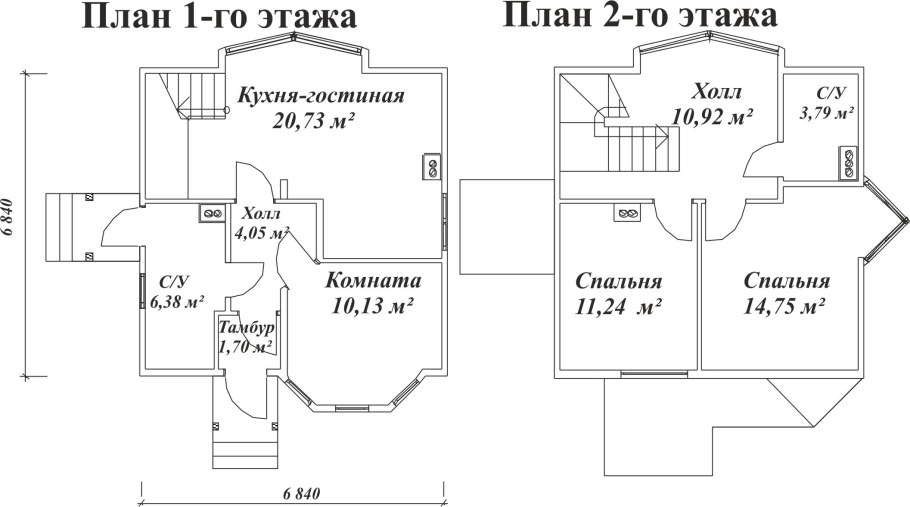 Планировка дома 100 кв.м двухэтажный