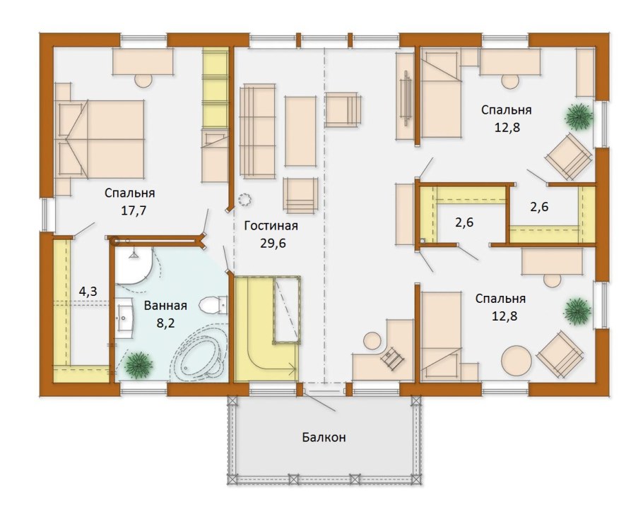 Планировка дома на 200 квадратных метров