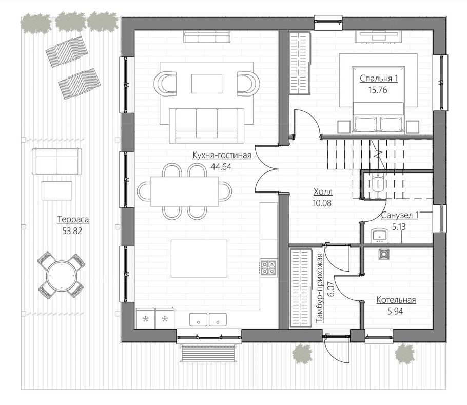 Планировки квадратных домов