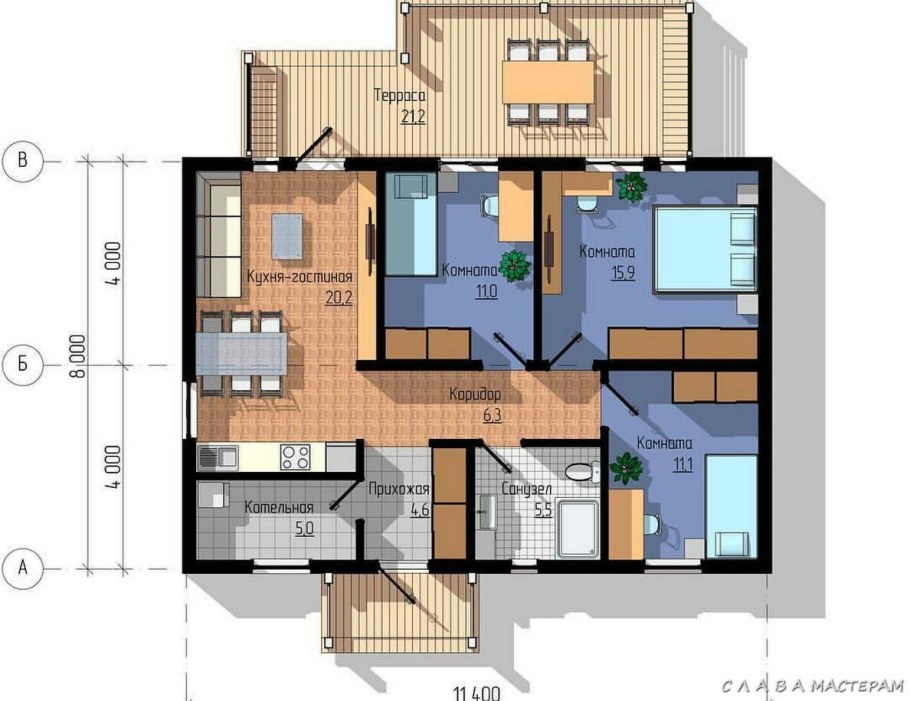 Планировка дома 110 кв м одноэтажный