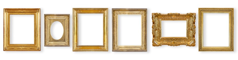 Набор старинных золотых рамок