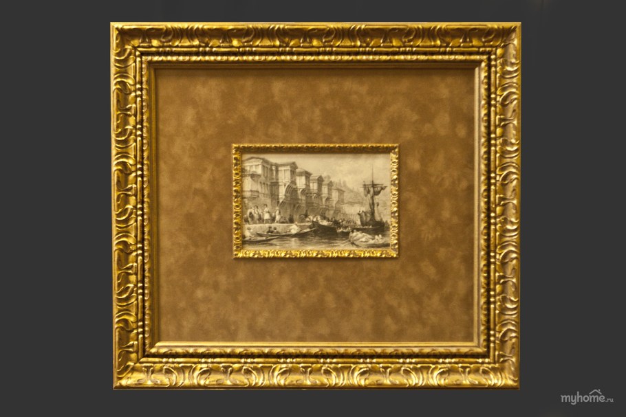 Картина в золотой раме