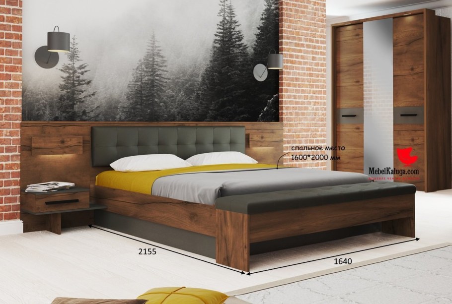 Спальный гарнитур Глазго Мебельград