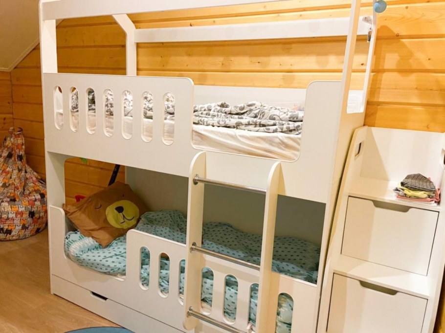 Двухъярусная кровать домик сказка ДС-17