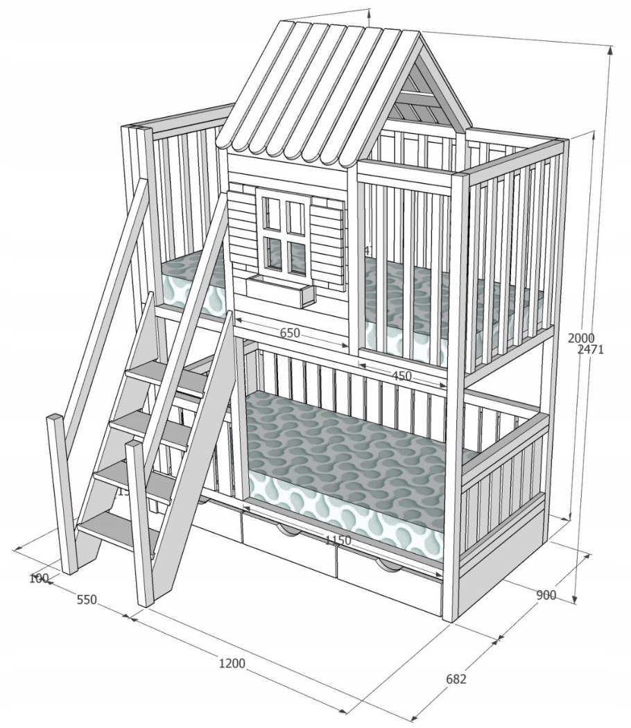 Детский игровой домик Размеры
