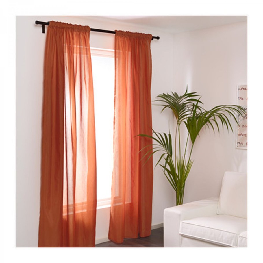 Гардины икеа с оранжевыми