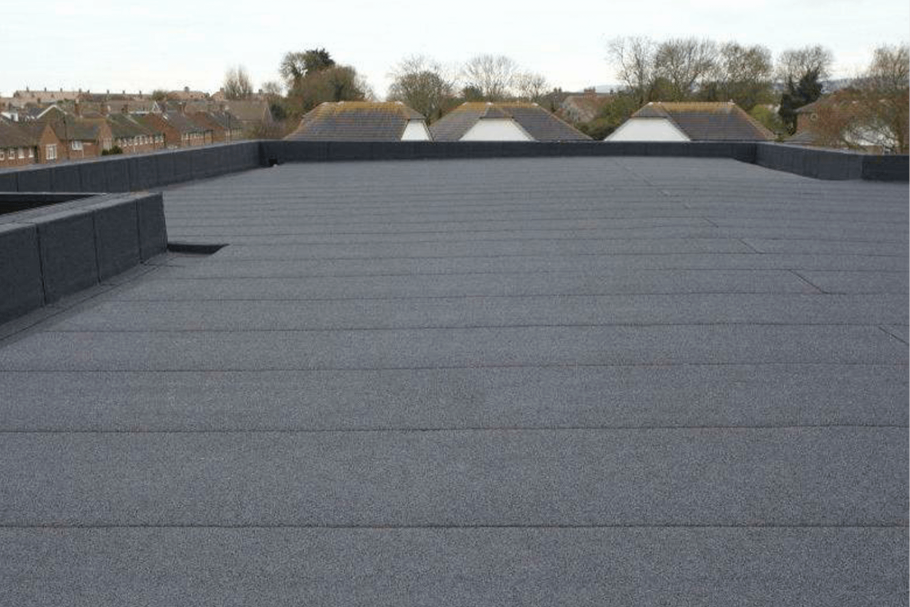 Плоская рулонная кровля