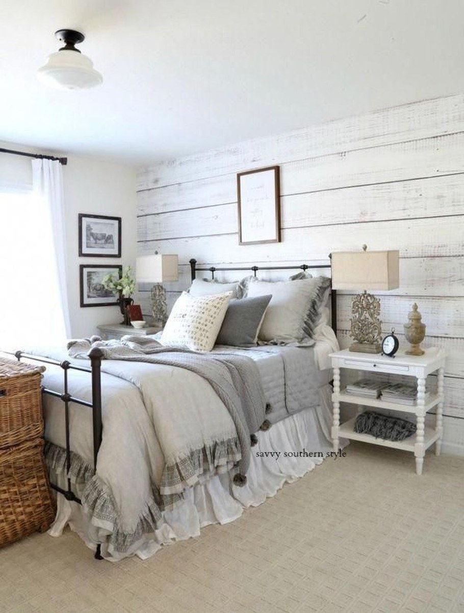 Спальня в скандинавском стиле дерево