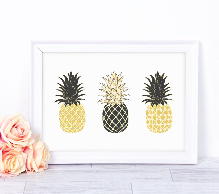 Поп арт в интерьере ананас