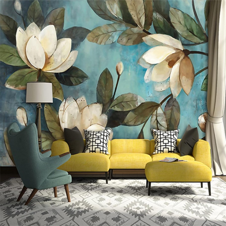 Стильные фотообои в интерьере