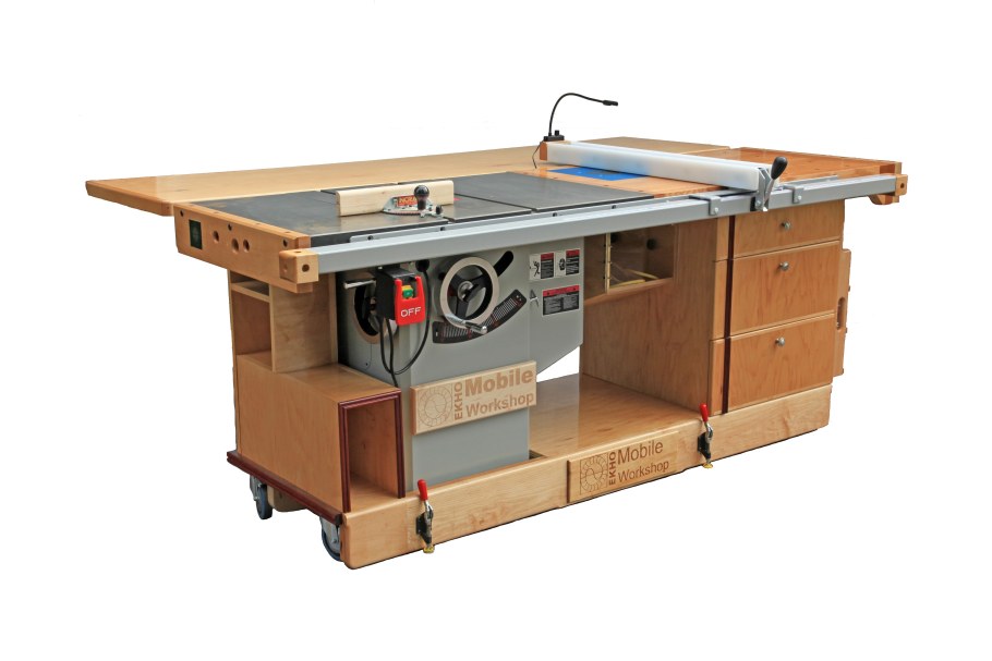 Mobile workbench with Table saw & Router Table