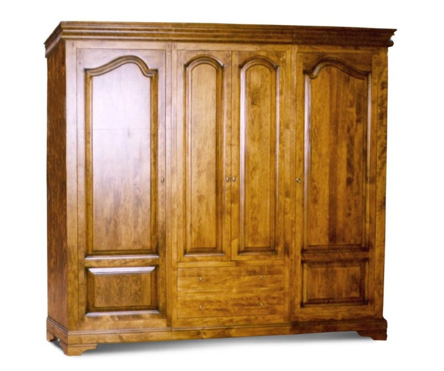 Шкаф 4 дверный Луи Филипп МО 25.06 вишня