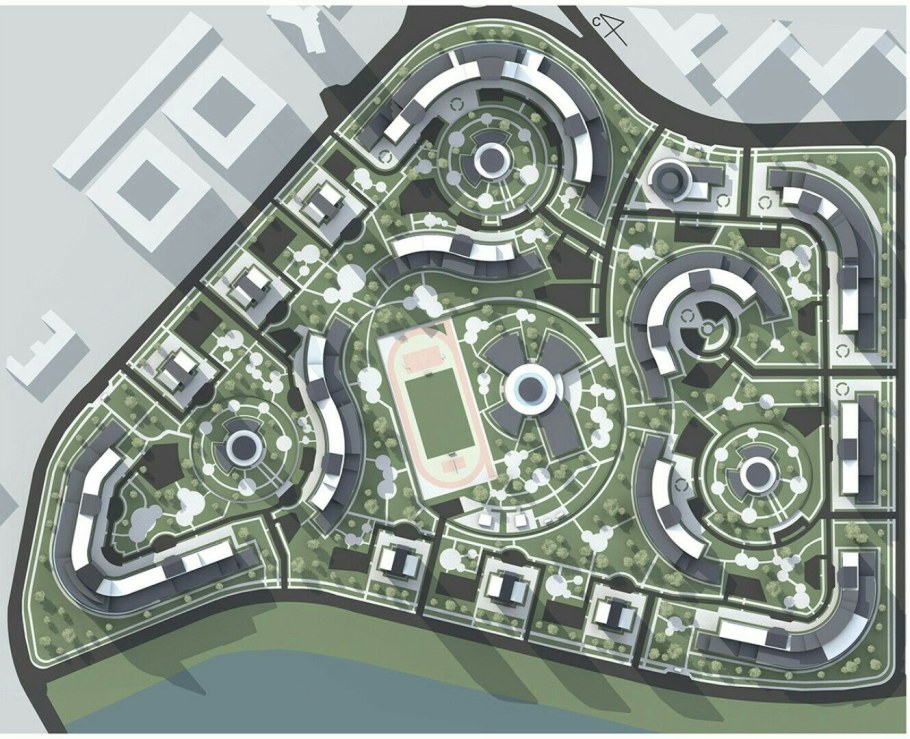 Генплан жилого микрорайона