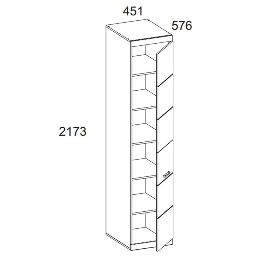 Шкаф-пенал Anrex Oskar 1dg