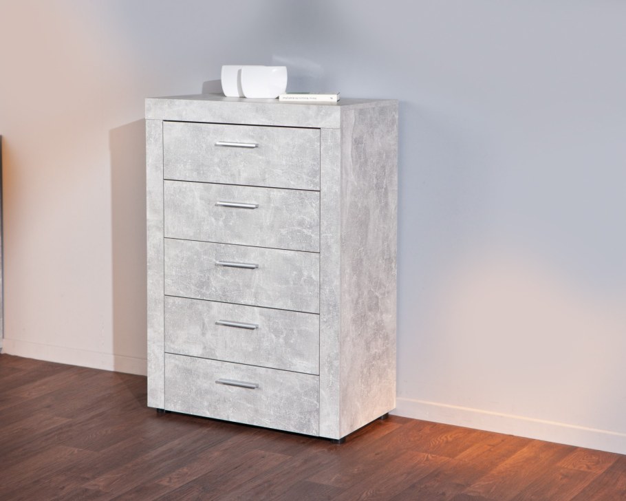 Комод бетон Пайн белый