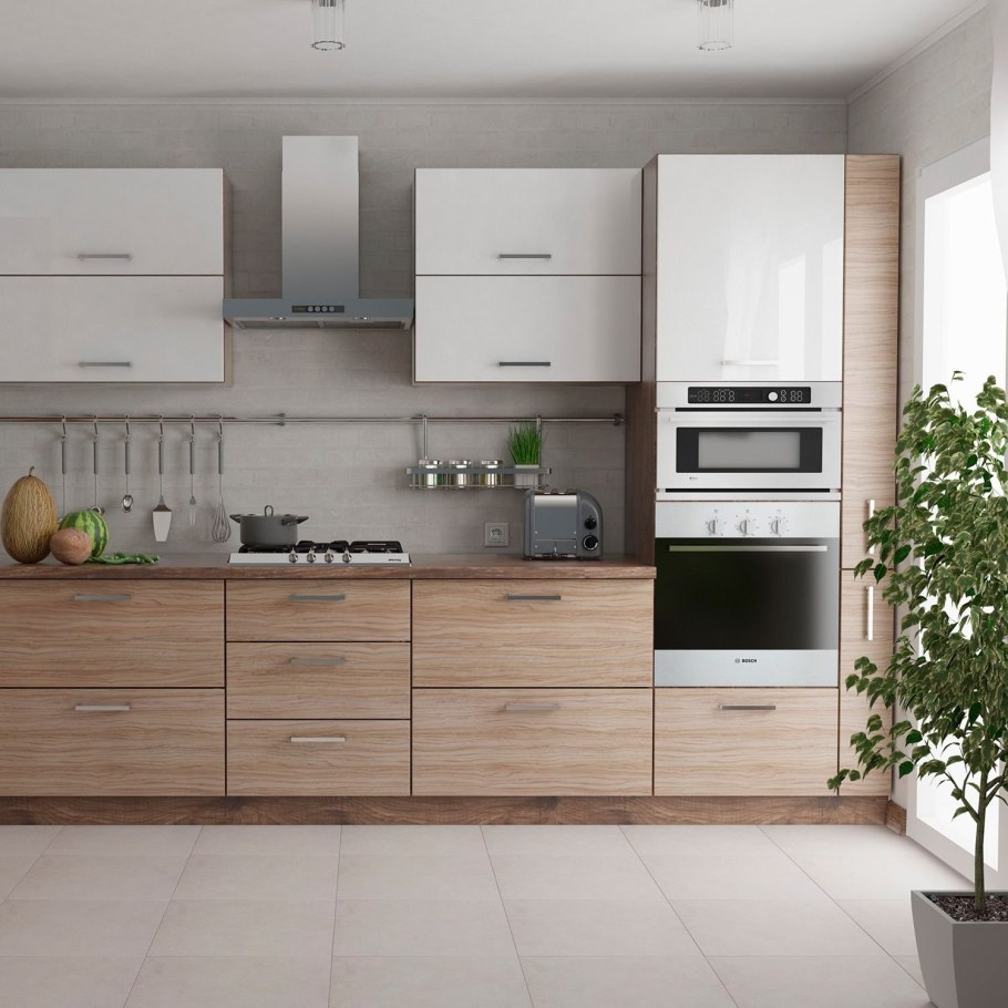 Кухни фасады Арпа под дерево