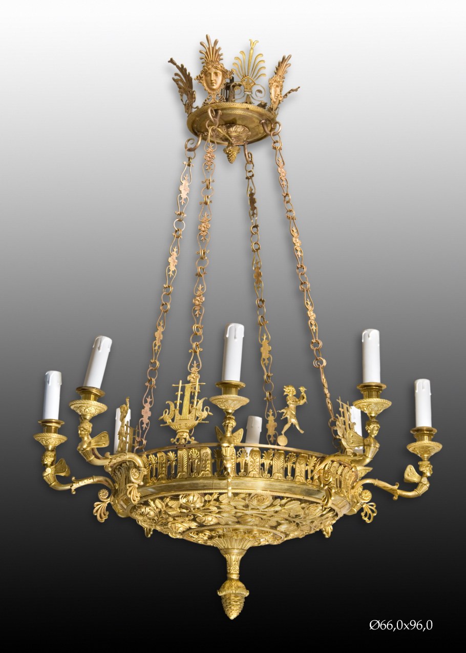 Люстра Ампир бронза 19 века