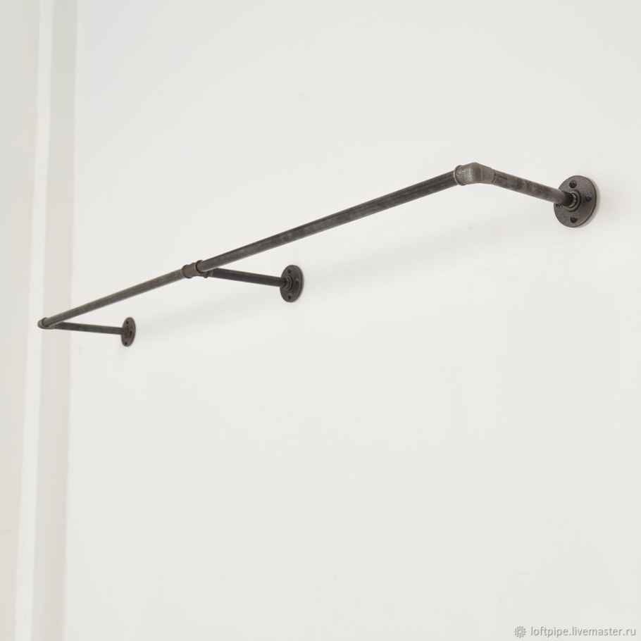 Вешалка настенная лофт пайп