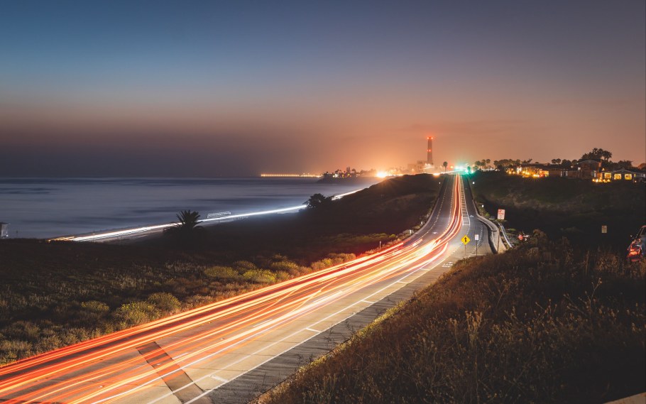 Ночной город дорога