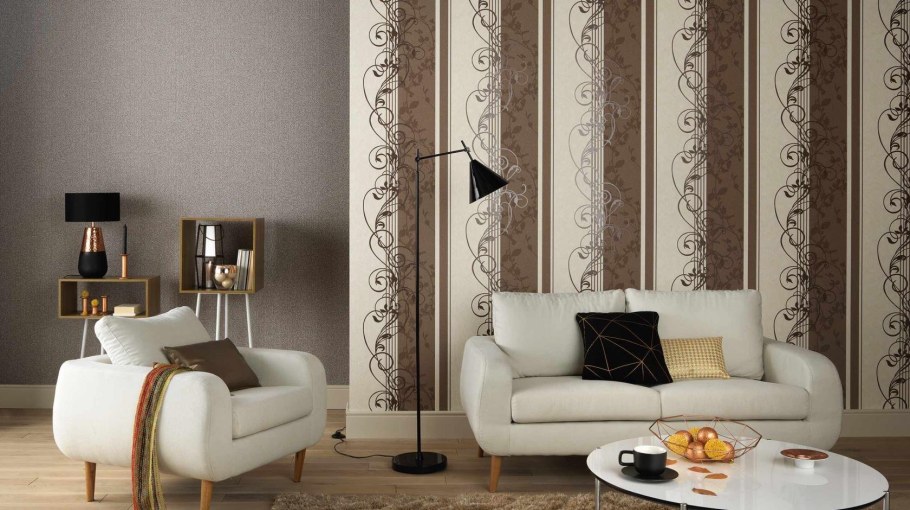 Обои Эрисман в интерьере гостиной