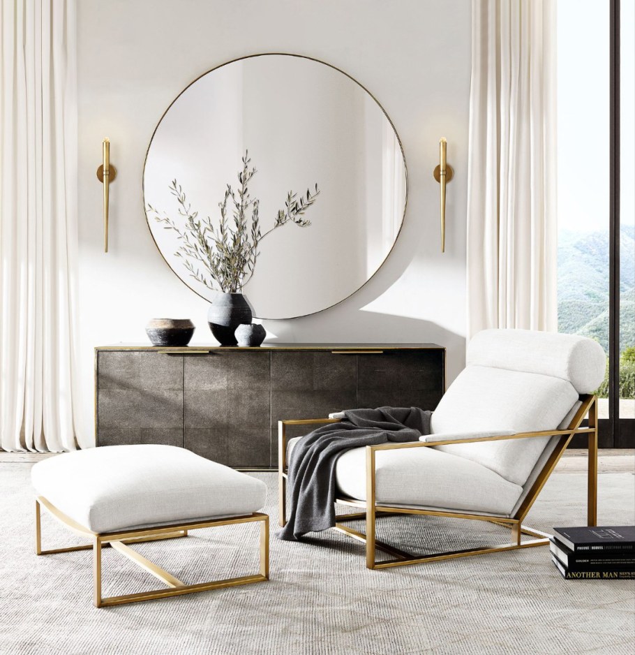 Круглое зеркало в интерьере