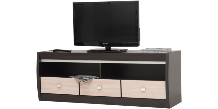 Тумба под ТВ Корсика Home me дуб белый