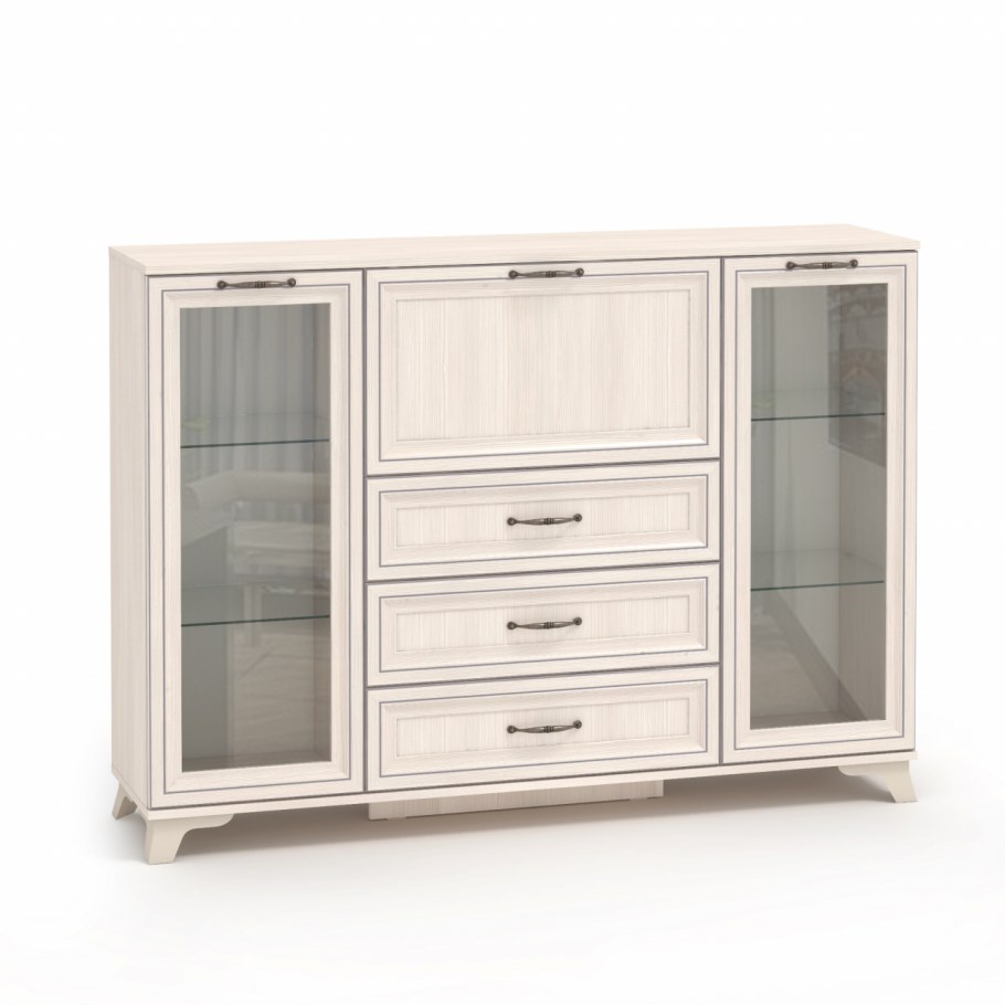 Комод со стеклом Шагус Ариэль км-2