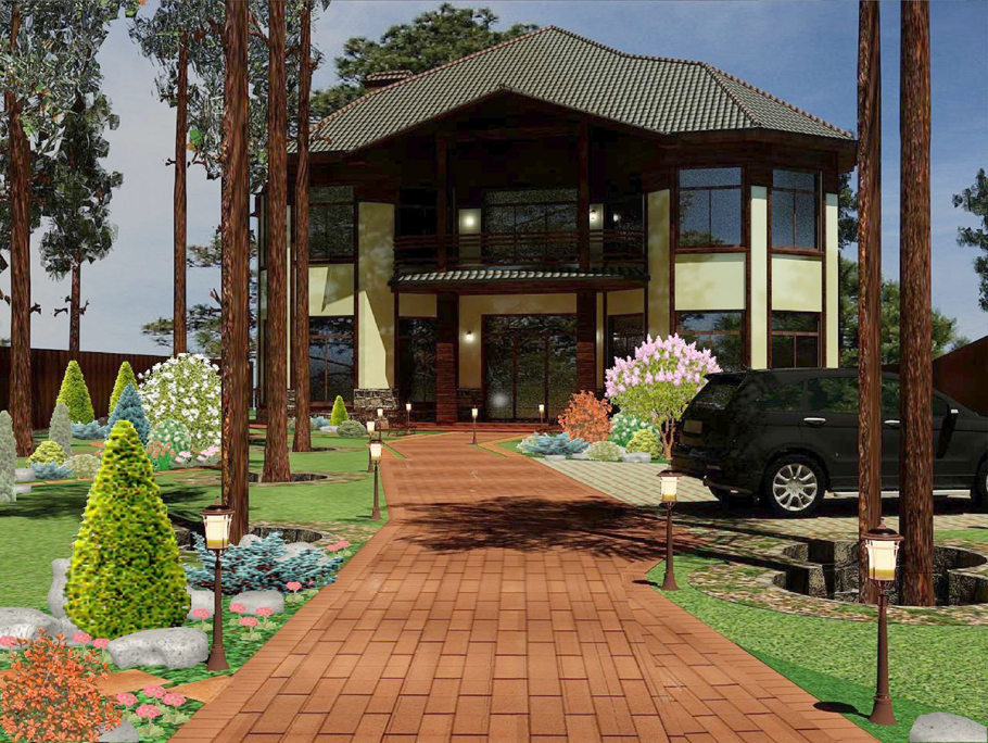 Ландшафт беседка Сосновый Бор