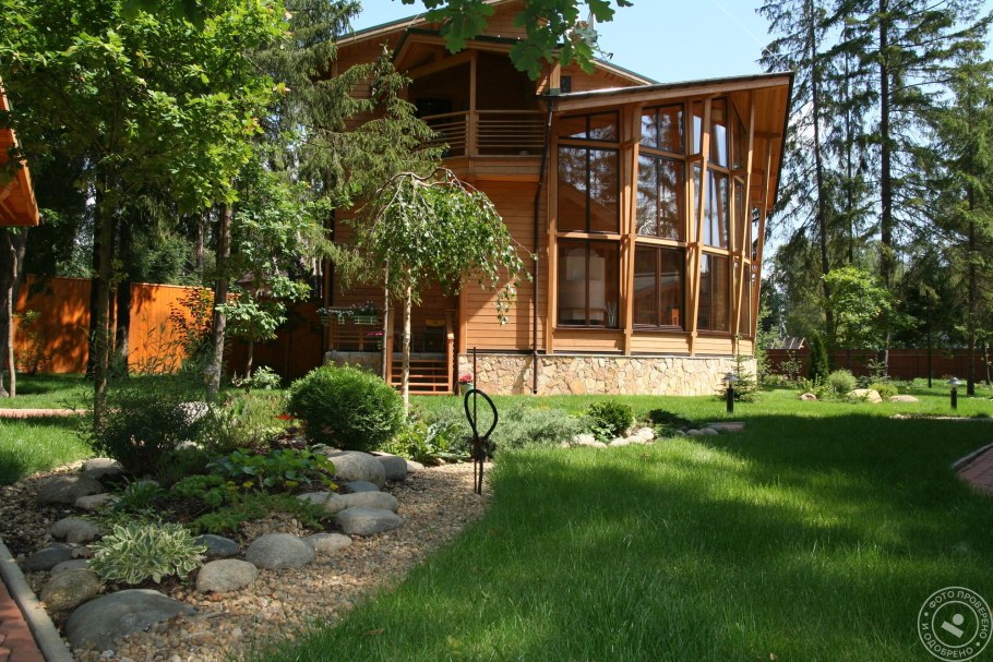 Ландшафт участка с соснами 15 соток