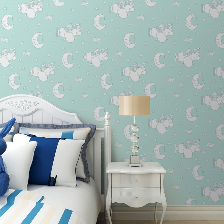 Комната для девочки в голубых тонах