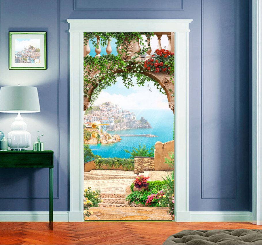 Фотообои на дверь самоклеющиеся