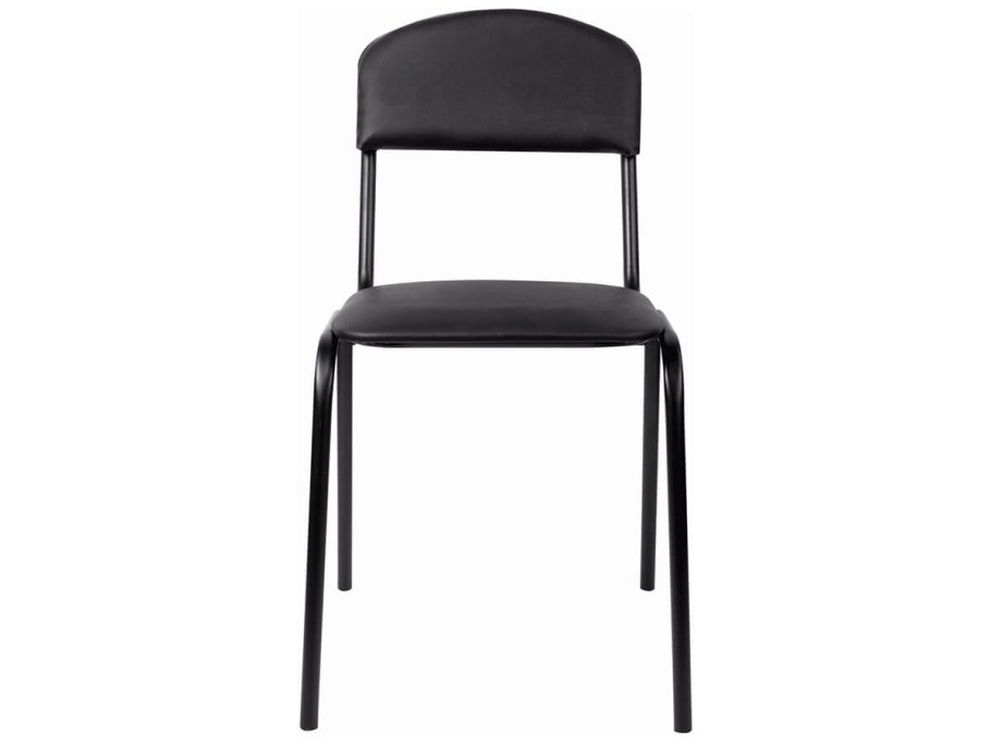 Стул для посетителей "Серна", черный каркас, кож.зам черный ши3101041655