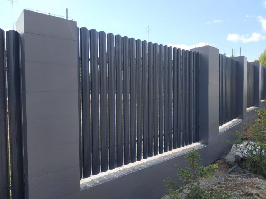 RAL 7024 серый графит штакетник