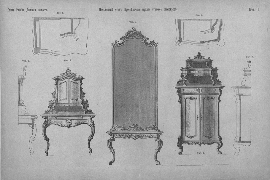 Французская мебель 18 века рококо