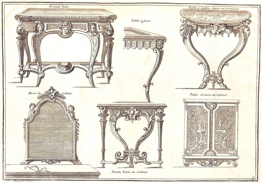 Альбом рисунков мебели в стиле рококо Макс Греф 1898