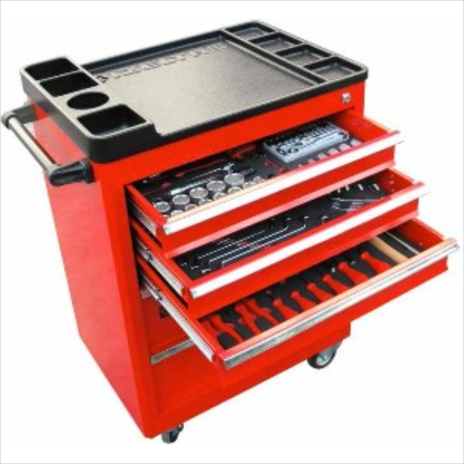 Инструментальная тележка Izeltas Eco с инструментами 5 выдвижных ящиков