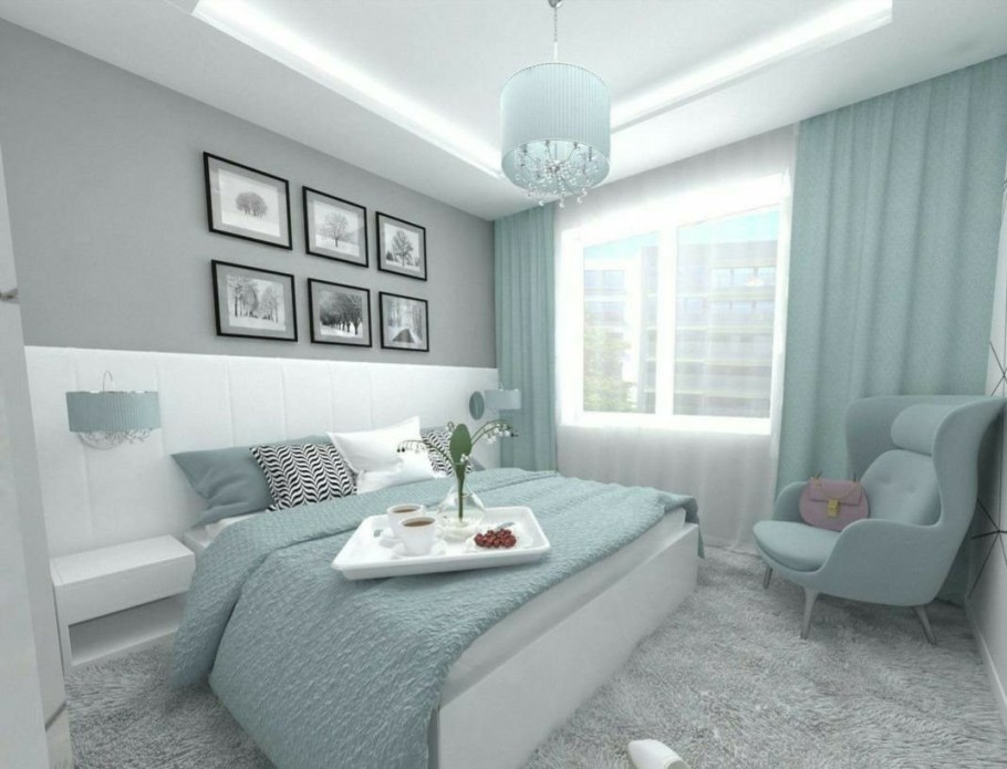 Мятная спальня