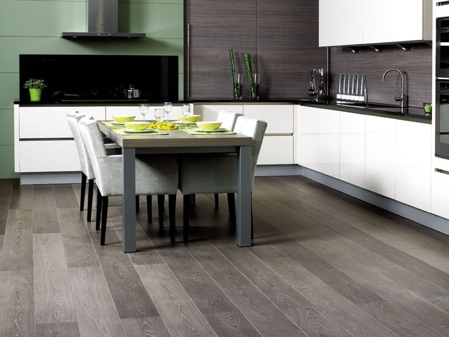 Серый ламинат в интерьере