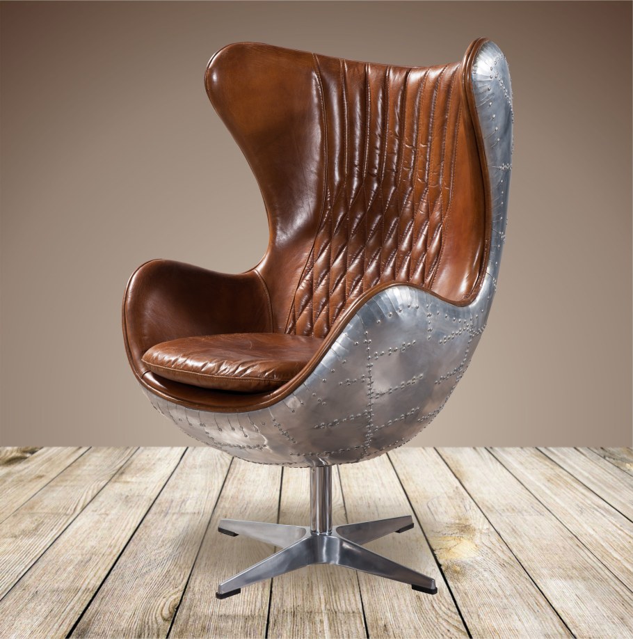 Кресло Egg Chair обитое железом